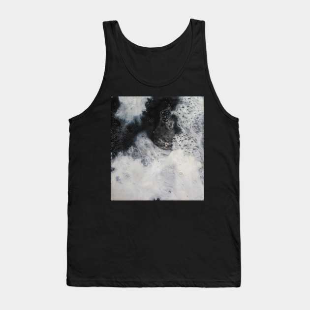Black and White Abstract Painting Tank Top by MihaiCotiga Art